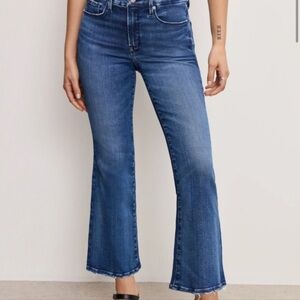 Good America Good Legs Cropped Mini Bootcut Jeans
